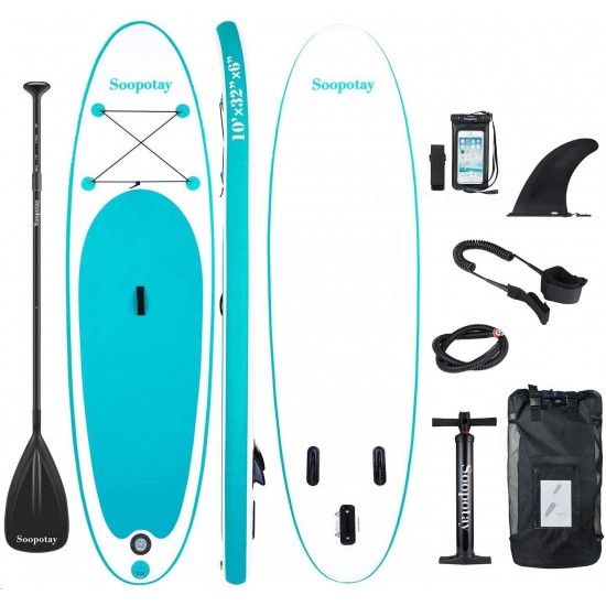 Soopotay Inflatable SUP Stand Up Paddle Board, Inflatable SUP Board, iSUP Package with All Accessories