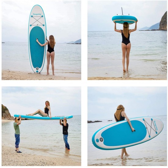 Soopotay Inflatable SUP Stand Up Paddle Board, Inflatable SUP Board, iSUP Package with All Accessories