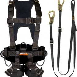 Fusion Climb Pro Backyard Zip Line Kit Harness Lanyard Bundle FK-A-HL-12