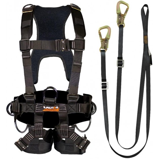 Fusion Climb Pro Backyard Zip Line Kit Harness Lanyard Bundle FK-A-HL-13