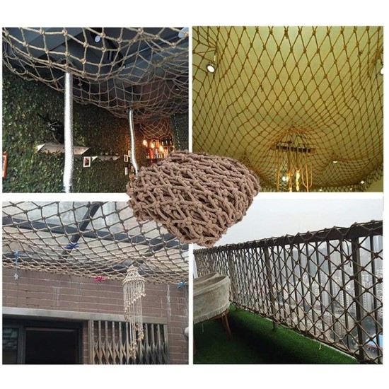 LYRFHW Safety Net Climbing Rope Net Wall Decoration Safe Net Stairs Patios Balcony Anti-cat Net Playground Swing Outdoor Climbing Protection Net (10mm/10cm)