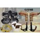 Evoke Gear Tree Climbing Spike Set Pole Spurs Climber Adjustable with Pro Harness + Kevlar Climbing Half Finger Glove