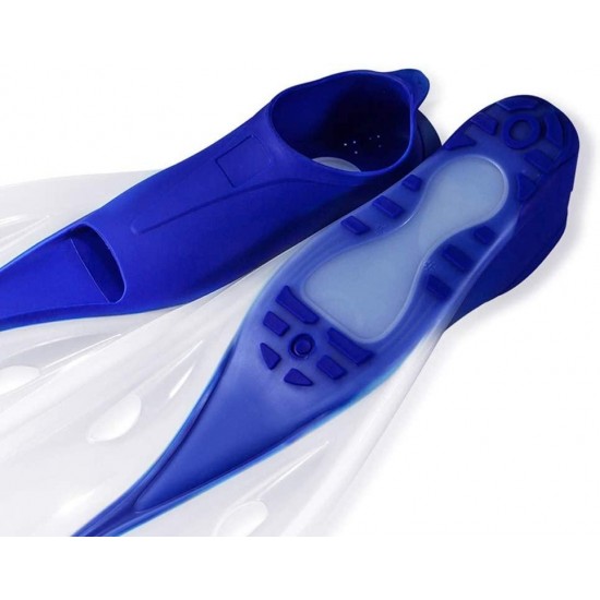 Fins - Professional Snorkeling fins Adult Children's Flippers Free Diving Long Snorkeling Swimming Diving Equipment Freestyle Flippers (Color : B, Size : L)