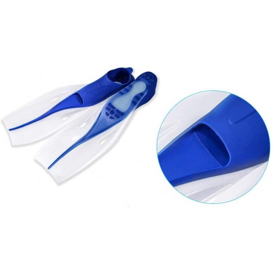 Fins - Professional Snorkeling fins Adult Children's Flippers Free Diving Long Snorkeling Swimming Diving Equipment Freestyle Flippers (Color : B, Size : L)