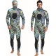 Nataly Osmann Men 5mm Neoprene 2-Pieces Camouflage Spearfishing Premium Wetsuit Long Sleeve Scuba Diving Suit Full Body Keep Warm Hooded Snorkeling Suits