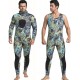 Nataly Osmann Men 5mm Neoprene 2-Pieces Camouflage Spearfishing Premium Wetsuit Long Sleeve Scuba Diving Suit Full Body Keep Warm Hooded Snorkeling Suits