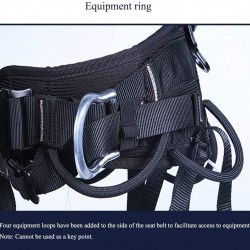 Outdoor Tree Climbing Harness, Climbing Belt,for Men and Women Climbing Waist Harness Safety Rock Climbing Rappelling Equipment (Black, Orange, Blue)