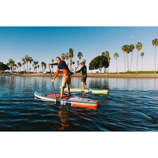 ISLE Explorer (2019 Model) Inflatable Stand Up Paddle Board & iSUP Bundle Accessory Pack — Durable, Lightweight with Stable Wide Stance — 300 Pound Capacity, 11' Long, 6