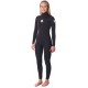 Rip Curl Women's Dawn Patrol 4/3mm Chest Zip Full Wetsuit - Black