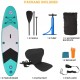 Promarine Inflatable Stand Up Paddle Board Premium SUP Accessories & Backpack, Non-Slip Paddle Board, Leash, Paddle, Waterproof Backpack,Kayak Seat, Hand Pump, and Repair kit 120 Long 28 Wide 4 Thick