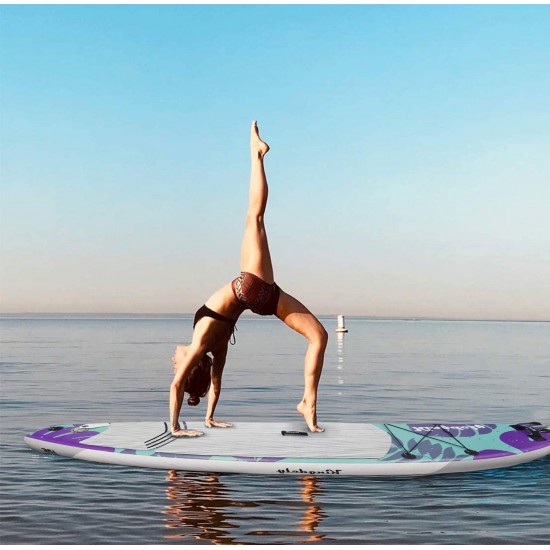 Kingdely Inflatable Stand Up Paddle Board, 10'6 x 6''x 31'', Comes with Durable SUP Accessories & Portable Carry Bag, Non-Slip Deck, Leash, Paddle and Pump, Standing Boat for Youth & Adult