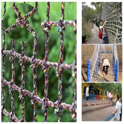 Children's Outdoor Climbing Rope Net Wall Decoration Rope Net High Altitude Anti-Fall Net Garden Railing Net Kindergarten Balcony Playground Multiple