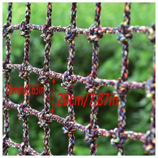 Children's Outdoor Climbing Rope Net Wall Decoration Rope Net High Altitude Anti-Fall Net Garden Railing Net Kindergarten Balcony Playground Multiple