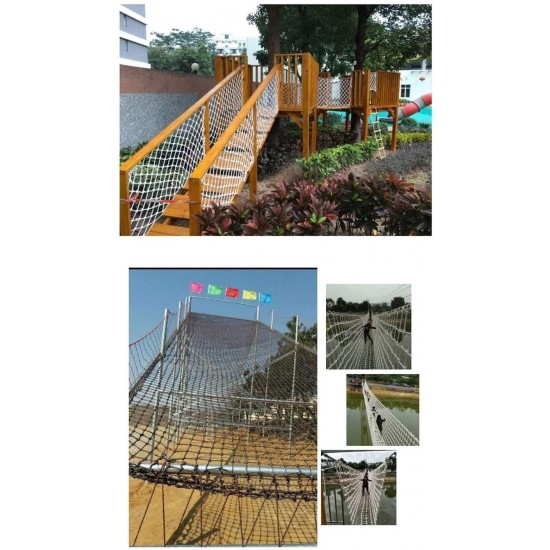 Children's Outdoor Climbing Rope Net Wall Decoration Rope Net High Altitude Anti-Fall Net Garden Railing Net Kindergarten Balcony Playground Multiple