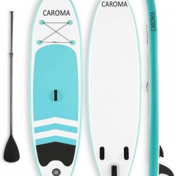 Tooluck Inflatable Stand Up Paddle Board (6 Inches Thick),SUP Accessories Included with Adj Paddle,Hand Pump,Storage bagpack,Bottom Fin for Paddling,Repair Tube,Safety Rope;Size:320x76x15cm