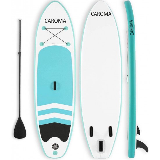 Tooluck Inflatable Stand Up Paddle Board (6 Inches Thick),SUP Accessories Included with Adj Paddle,Hand Pump,Storage bagpack,Bottom Fin for Paddling,Repair Tube,Safety Rope;Size:320x76x15cm