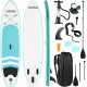 Tooluck Inflatable Stand Up Paddle Board (6 Inches Thick),SUP Accessories Included with Adj Paddle,Hand Pump,Storage bagpack,Bottom Fin for Paddling,Repair Tube,Safety Rope;Size:320x76x15cm