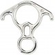 Mr.Safe Rescue Figure 8 Descender - Stainless Steel Belay Device w/Bent-Ears 50 kN