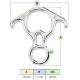 Mr.Safe Rescue Figure 8 Descender - Stainless Steel Belay Device w/Bent-Ears 50 kN