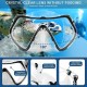 HRXS Snorkeling Suits, Goggles and Flippers Adult Snorkeling mask, All Dry Breathing Tube Diving Equipment Snorkeling Three-Piece,Black,S/M