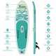 FEATH-R-LITE Inflatable 10'5''x33''x6''Stand Up Paddle Board Ultra-Light (18.9lbs) SUP with Accessories Adj Paddle, ISUP Backpack, Pump, Phone Bag, Leash, Non-Slip Deck pad Youth & Adult