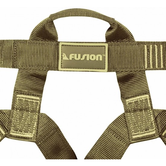 Fusion Climb Miraj Tactical Half Body Triple Quick Release Buckle Adjustable Harness 23kN M-XL Coyote Brown