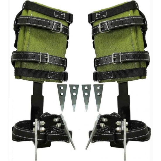 MOLOT Tree Climbing Spike Set Safety Belt with Sturdy Straps Safety Lanyard with Heavy Duty Carabiner