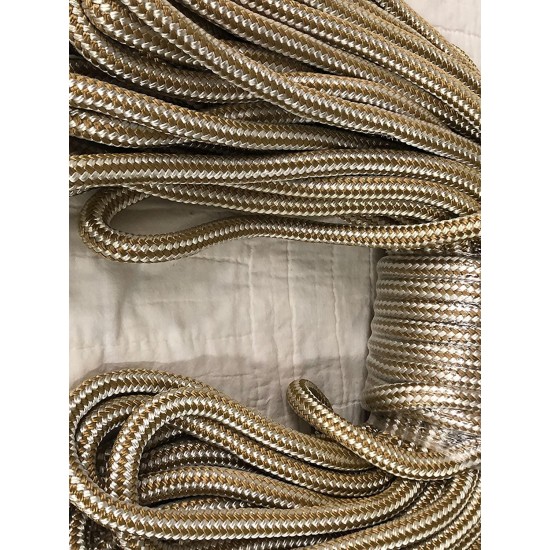 Gold Double Braid Nylon Rope 5/8 inch by 150 feet