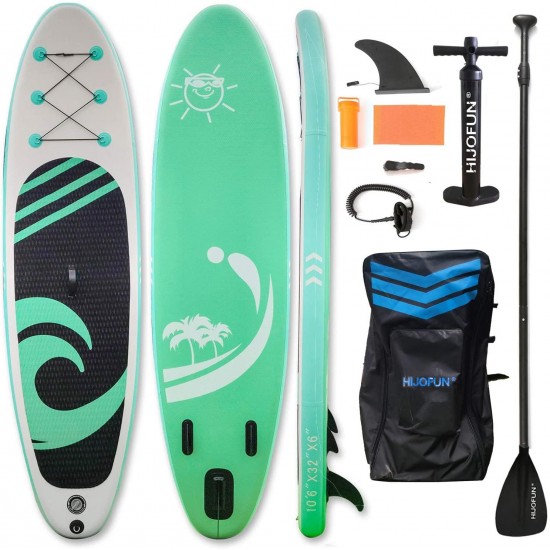 HIJOFUN Premium Inflatable Stand Up Paddle Board 10'6