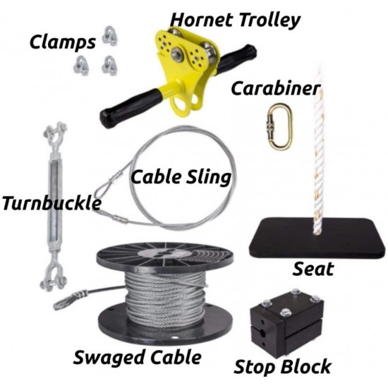 Hornet SIT Kit - Zip Line Kit w/Seat - 200'