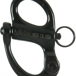 Fusion Climb Quick Release High Strength Snap Shackle 18KN Swedged Pull-Lock Mechanism Black 10-Pack