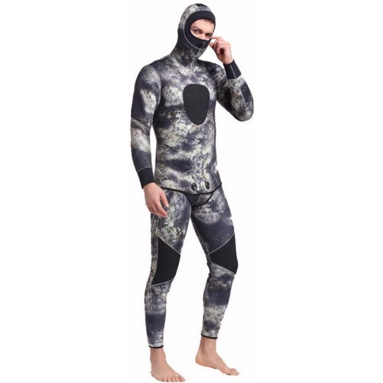 LFTYV Men's Diving Suit, Thickened 5MM Neoprene Snorkeling Diving Suit to Keep Warm for Diving Fishing Underwater Diving Underwater Hunting Swimming,a,L