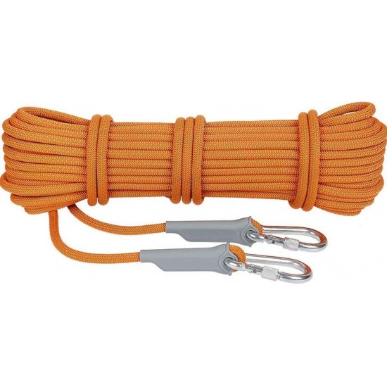 OUPPENG Firm Secure Climbing Rop Climbing Rope, Hemp Rope, Aerial Work Rope, 8/10.5/12MM, Polyester Material, Multi-purpose, Rescue, Rock Climbing, Mountaineering Equipment (Color : Orange, Size : 12m