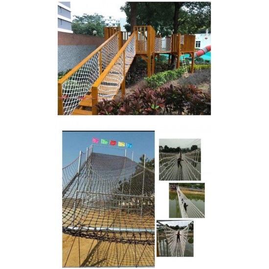 Children Climbing Woven Rope Net Garden Protection Net High Altitude Anti-Fall Net Indoor and Outdoor Decoration Net Basketball Court Fence Net Multiple