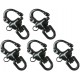 Fusion Climb Black Quick Release High Strength Swivel Snap Shackle, 5-Pack