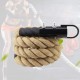 Gym Climbing Ropes with Clip for Training, Fitness, Strengthen Muscle Power, Battle, Exercise, Hemp Fishing Rope Shock Absorbent Weather Resistant All Purpose Braid Rope,38mm4m